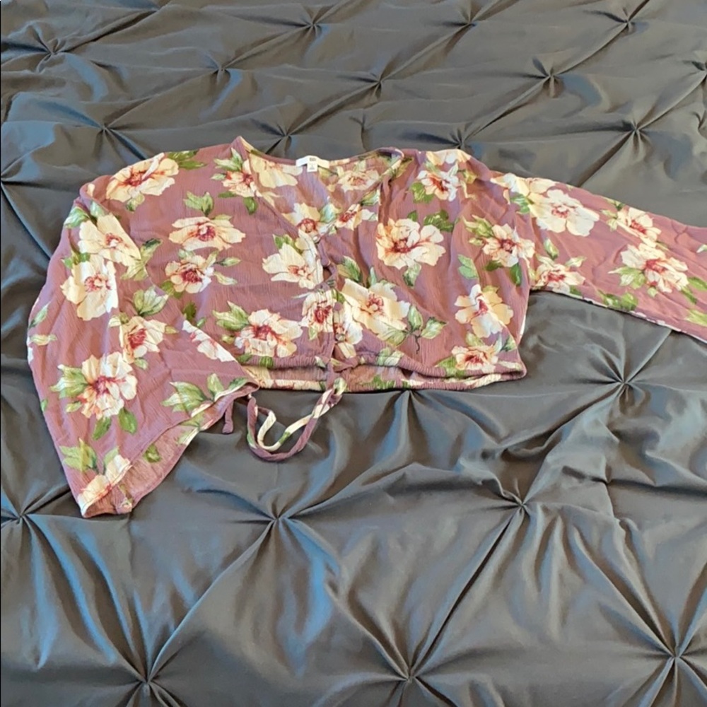 Blouse with tie front